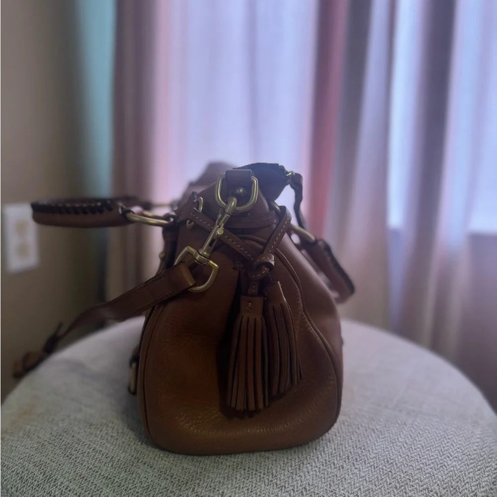 Dooney & Bourke Tan Leather Satchel - Picture 2 of 8